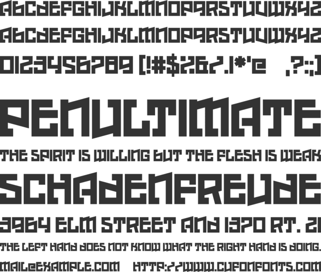 Hell Underwater font preview