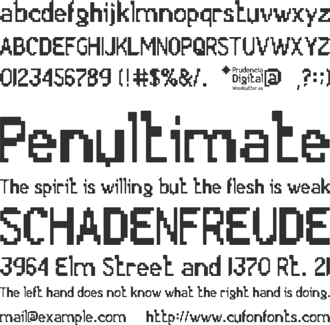 Prudencia font preview