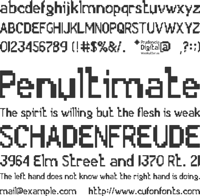 Prudencia font preview