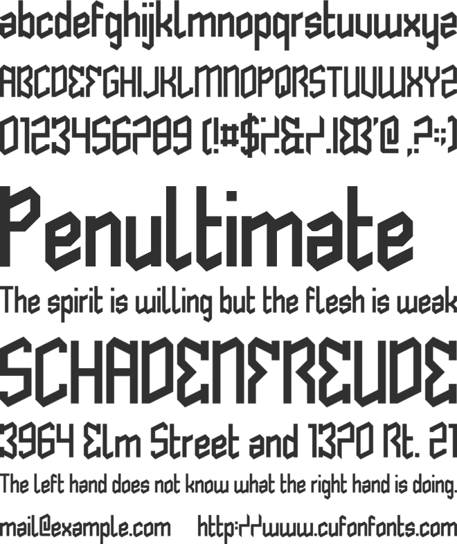 Butterfly Reflect font preview