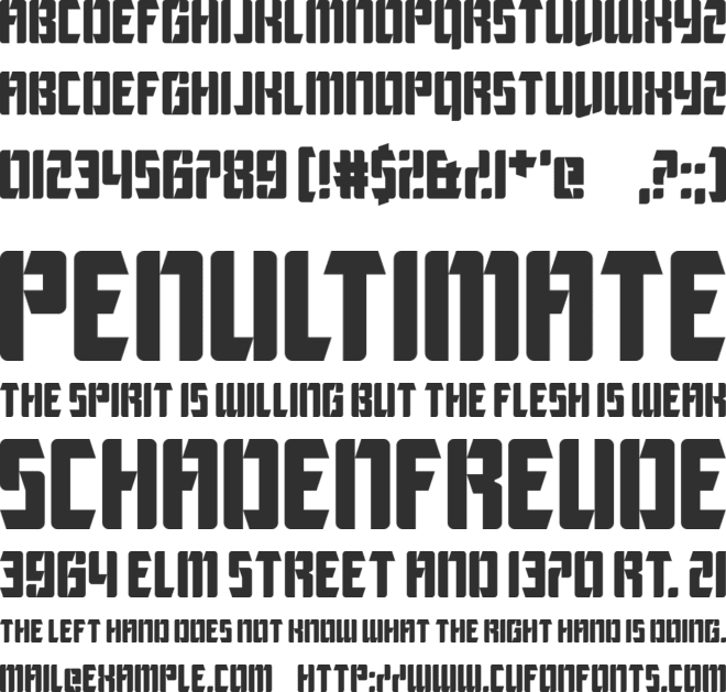 League of Extraordinary Justice font preview