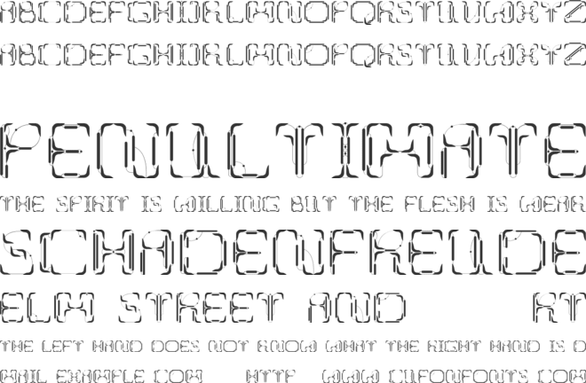 UpUp DownDown font preview