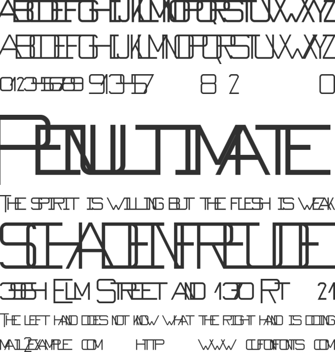 Countdowner font preview