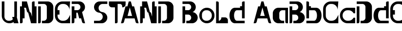 UNDER STAND Bold font
