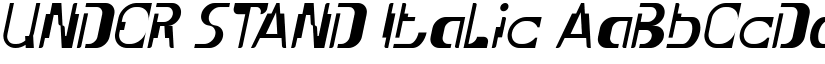 UNDER STAND Italic font