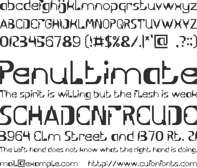 UNDER STAND font preview