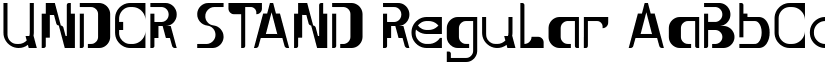 UNDER STAND Regular font
