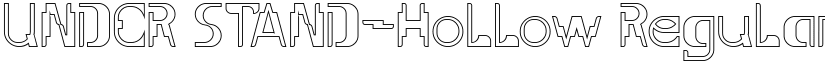 UNDER STAND-Hollow Regular font