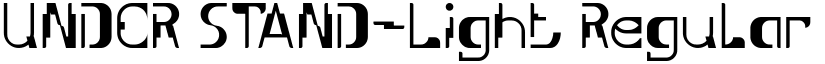 UNDER STAND-Light Regular font