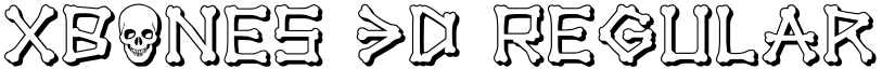 xBONES 3D Regular font