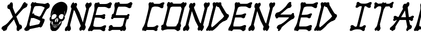 xBONES Condensed Italic Condensed Italic font