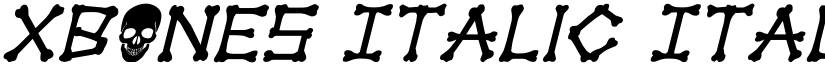 xBONES Italic Italic font