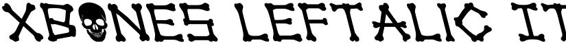xBONES Leftalic Italic font