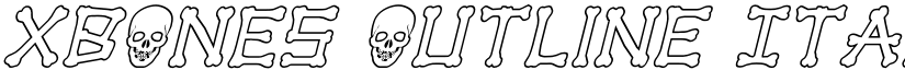 xBONES Outline Italic Outline Italic font