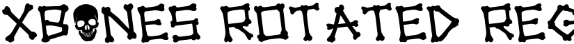 xBONES Rotated Regular font