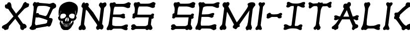 xBONES Semi-Italic Semi-Italic font