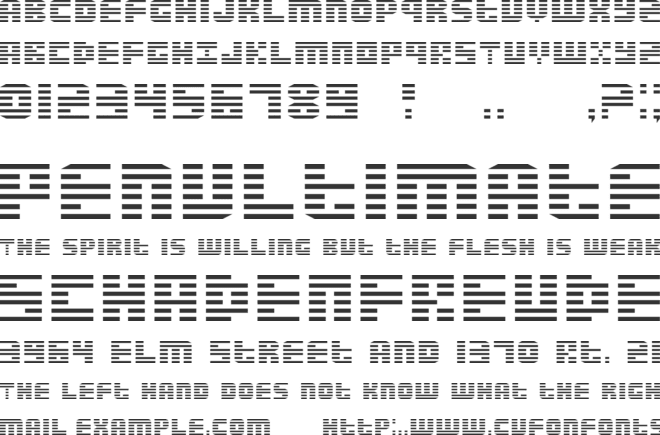 Enduro font preview