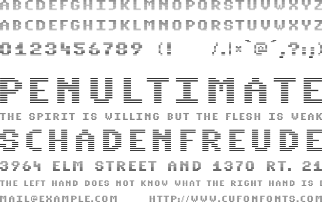 Komodore font preview