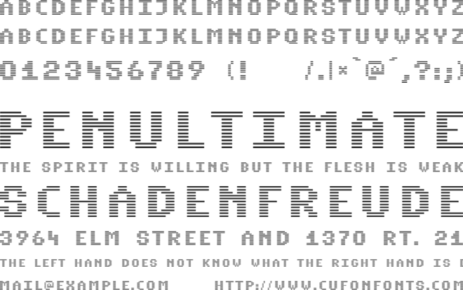 Komodore font preview