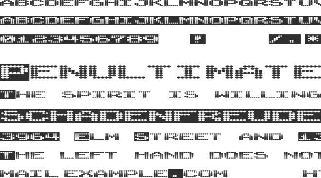Synthetic Syncronism font preview