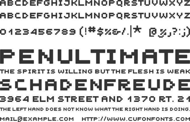 Unscreen MK font preview