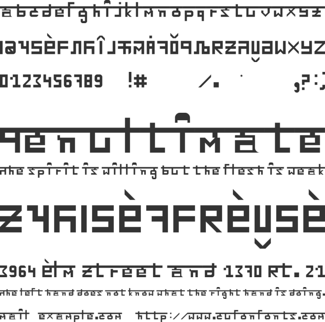 SUNAMUN font preview