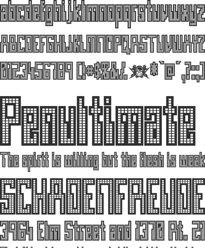 Omegamax font preview