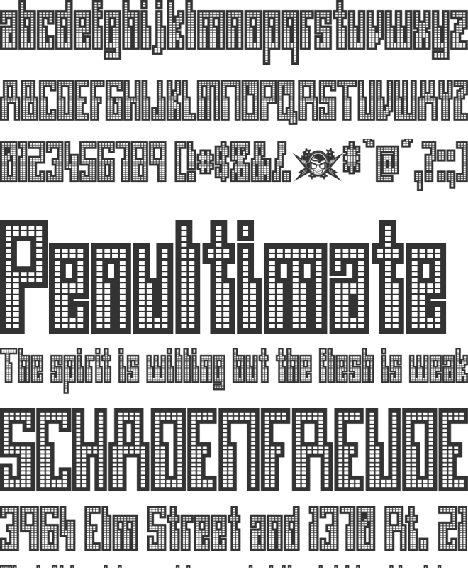 Omegamax font preview