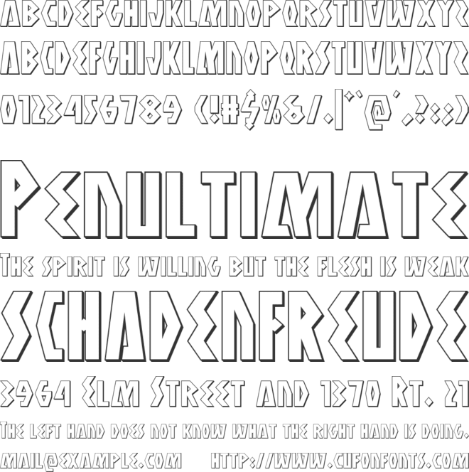 Antikythera 3D font preview