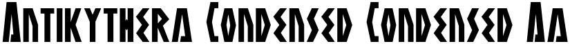 Antikythera Condensed Condensed font