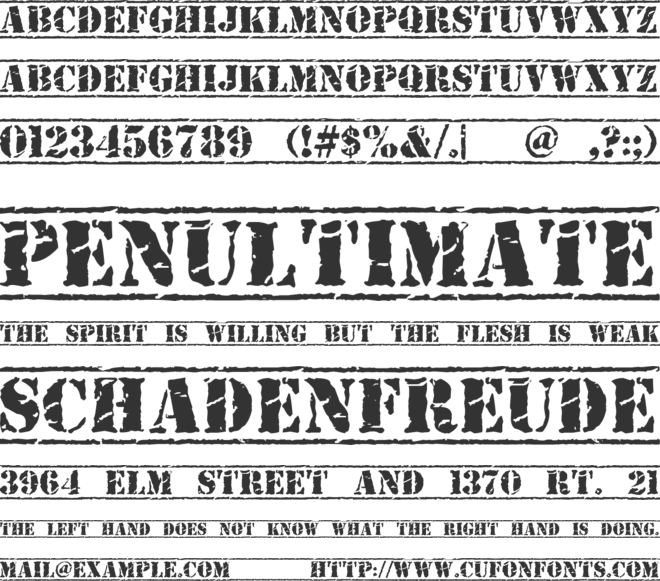 Old Stamper font preview