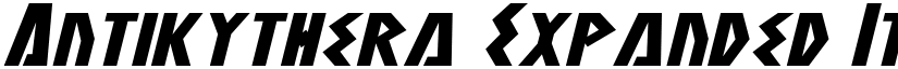 Antikythera Expanded Italic Expanded Italic font