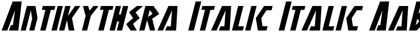 Antikythera Italic Italic font