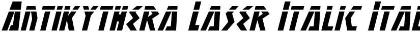 Antikythera Laser Italic Italic font