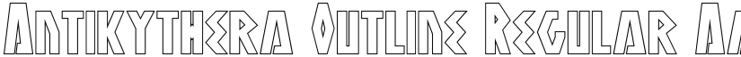 Antikythera Outline Regular font