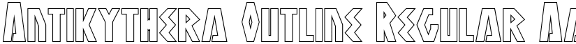 Antikythera Outline Regular font