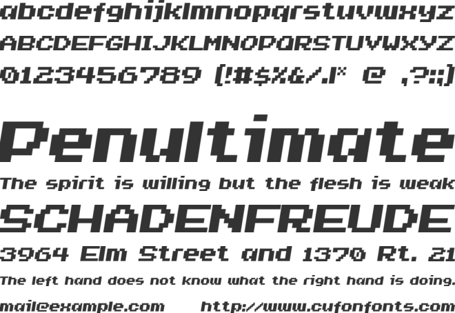 Invasion 2000 font preview