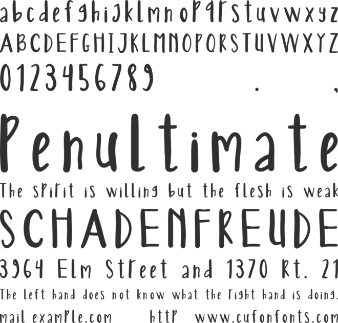 Colosal font preview