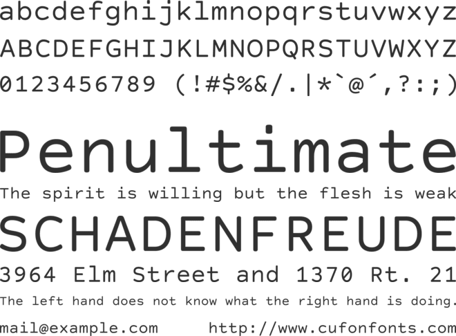 Courier Prime Code font preview