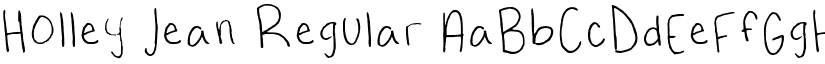 Holley Jean Regular font