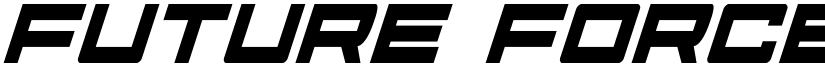 Future Forces Condensed Italic Condensed Italic font