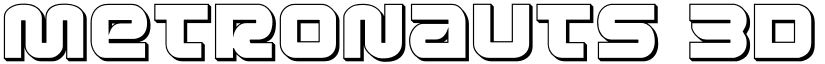 Metronauts 3D Regular font
