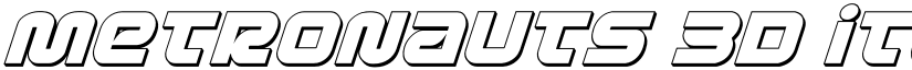Metronauts 3D Italic Italic font