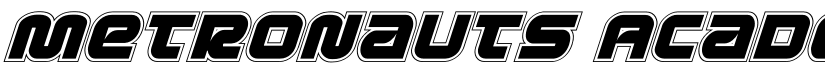 Metronauts Academy Italic Italic font
