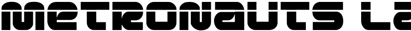 Metronauts Laser Regular font