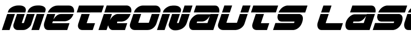 Metronauts Laser Italic Italic font