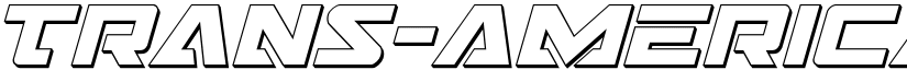 Trans-America 3D Italic Italic font