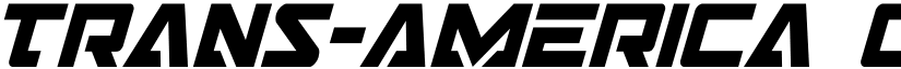 Trans-America Condensed Italic Condensed Italic font