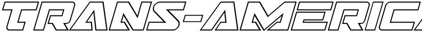 Trans-America Outline Italic Italic font