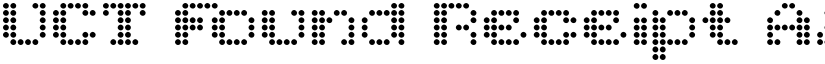 UCT Found Receipt font